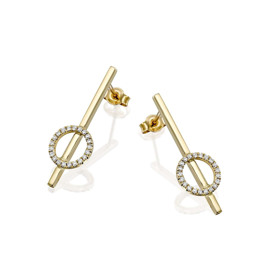 White combo earrings - levnaro - לבאנארו