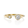 luna gold diamond ring precious טבעת יהלום ירח זהב מסוגנן