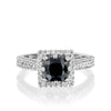 Black cushion ring - levnaro - לבאנארו