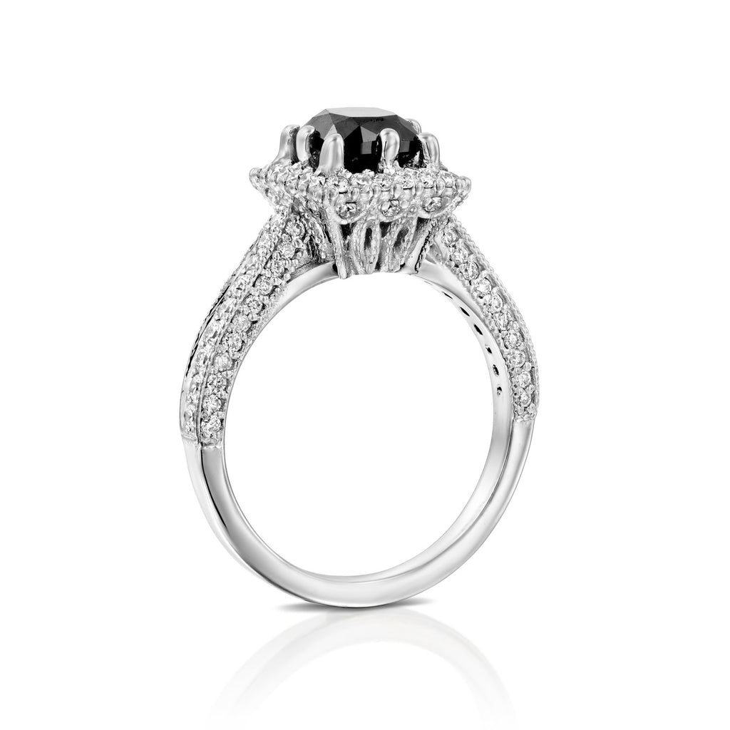 Black cushion ring - levnaro - לבאנארו