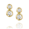 double bubble earrings precious עגילי יהלום כפול באבל