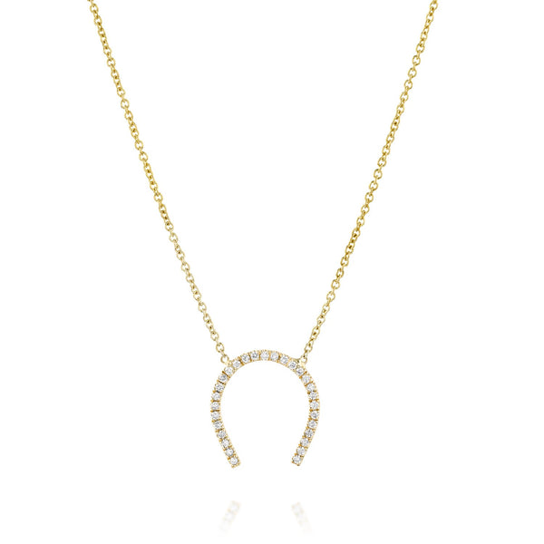 שרשרת פרסה יהלום זהב gold diamond necklace luxary