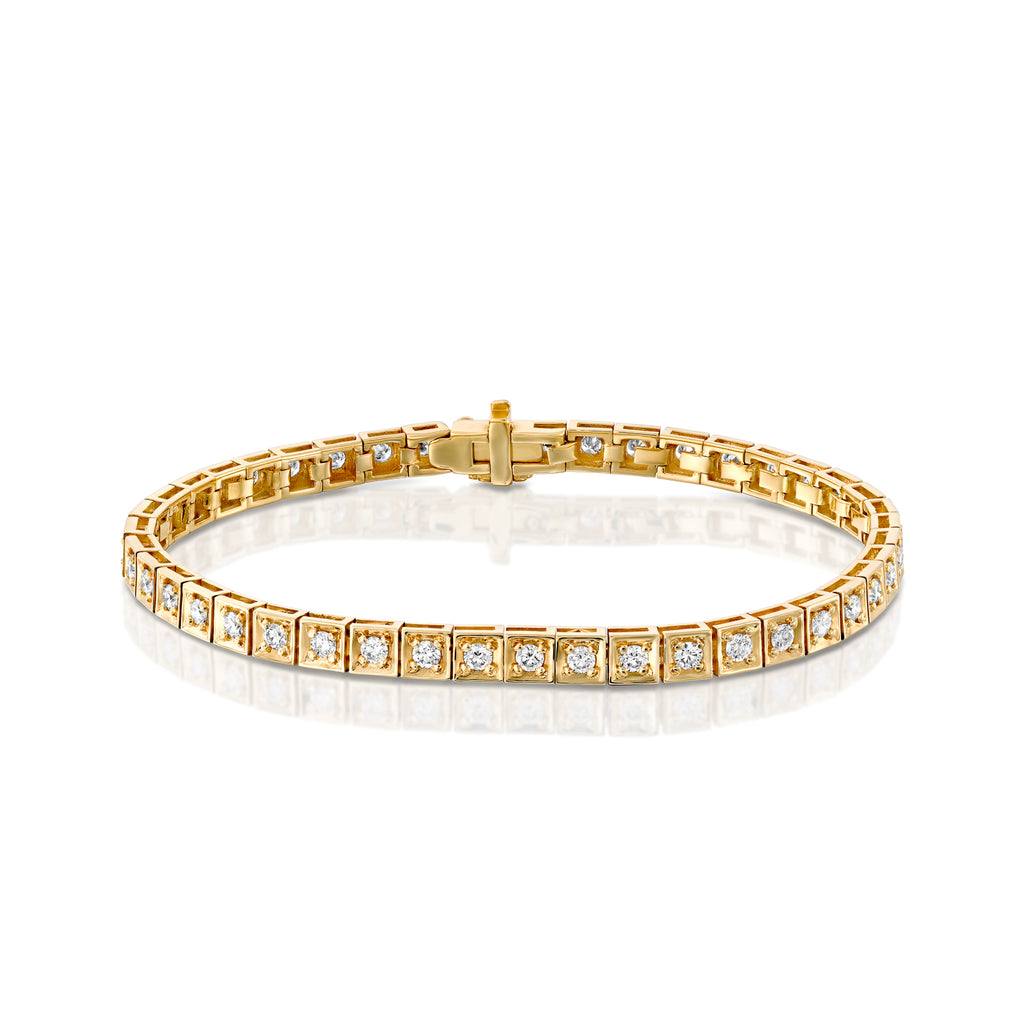 צמיד טניס משובץ יהלום שוקולד chocolate diamond bracelet luxary