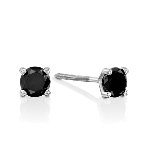 black diamond earings uniqe עגילי יהלום שחור כסף זהב יוקרתי