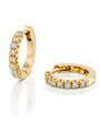 hoop diamond earrings gold עגילי חישוק בשיבוץ יהלומים