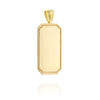 golden plate pendent personalized carving תליון פלטת זהב חריטה אישית