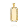 diamond plate pendant תליון פלטה משובץ יהלומים