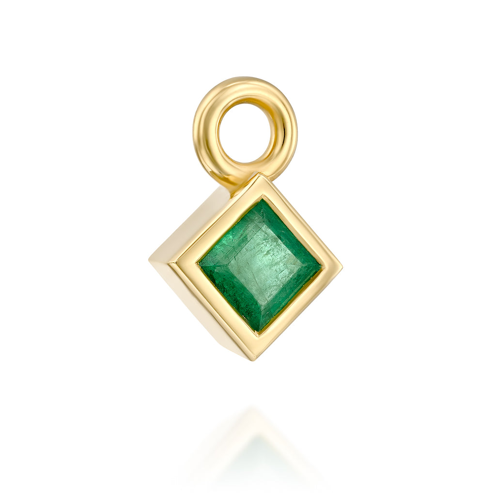 emerald diamond pendent gold תליון אמרלד יוקרתי זהב