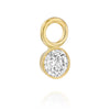 diamond round pendant תליון בשיבוץ יהלום עגול
