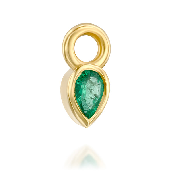 תליון אמרלד טיפה זהב יהלום מסוגנן emerald diamond pendent gold