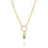 Emerald pendant - tear drop shaped - levnaro - לבאנארו