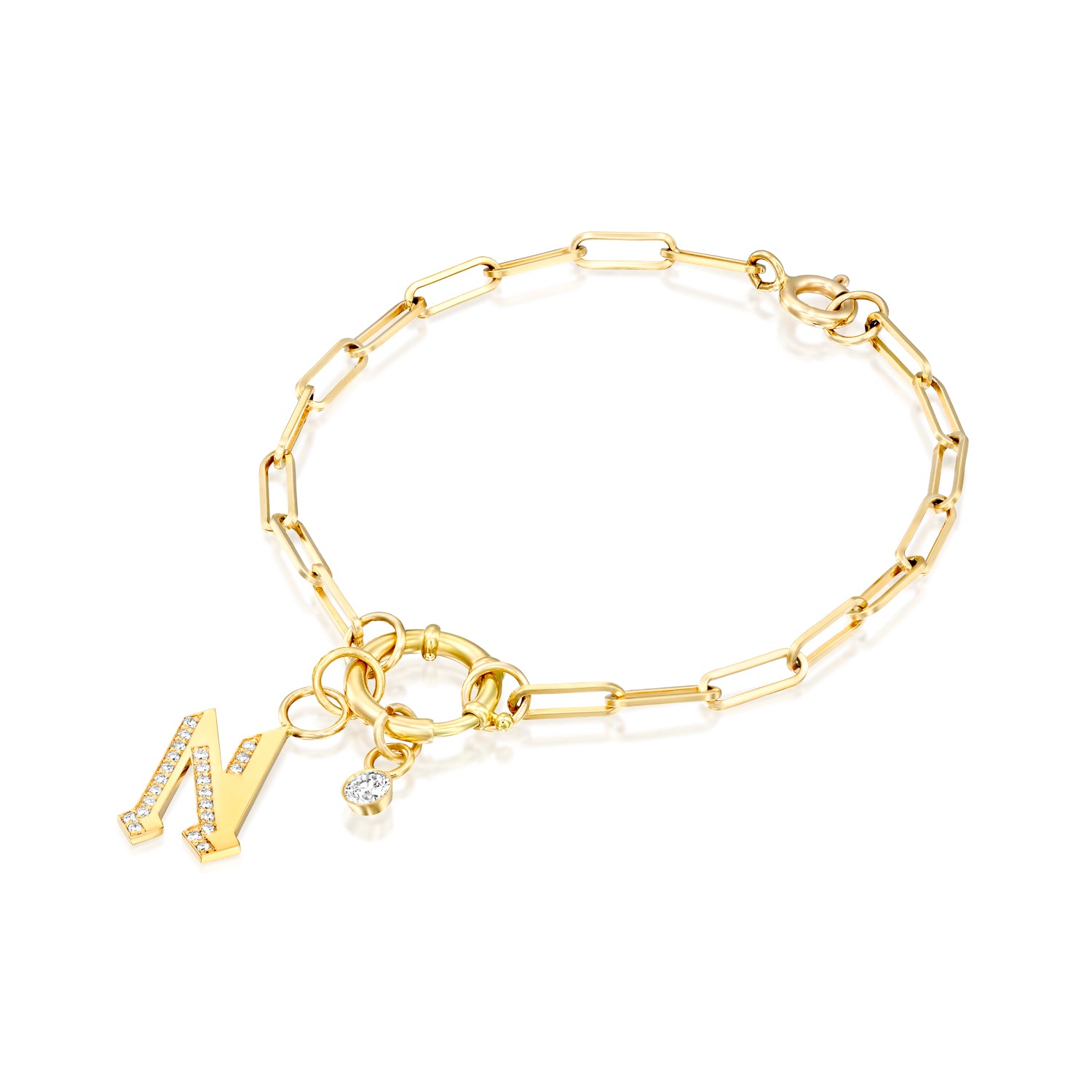 Audrey bracelet w Letter - levnaro - לבאנארו