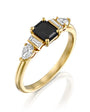 צל אמרלד טבעת יהלום יוקרתית  emerald shadow luxary diamond ring