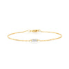 gold bracelet baguette diamond precious צמיד משובץ יהלום בגט זהב מסוגנן