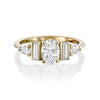 טבעת טוויסטר זהב משובצת יהלום מסוגנן diamond ring gold stylish twister