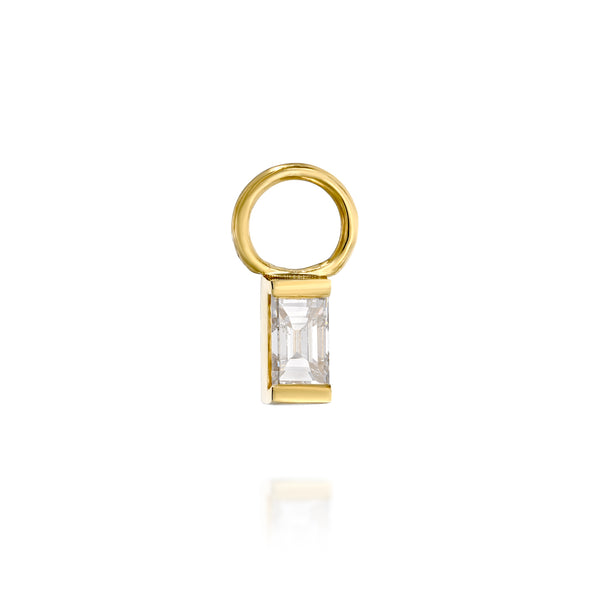 diamond pendant baguette shaped תליון יהלום באגט