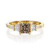 gold brown diamond ring luxary טבעת יהלום חום זהב יוקרתית