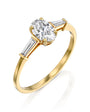 gold diamond ring luxary oval טבעת אובל משובצת יהלום יוקרתי זהב