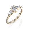 טבעת אובל יוקרתית משובצת יהלומים זהב gold diamond ring oval luxary