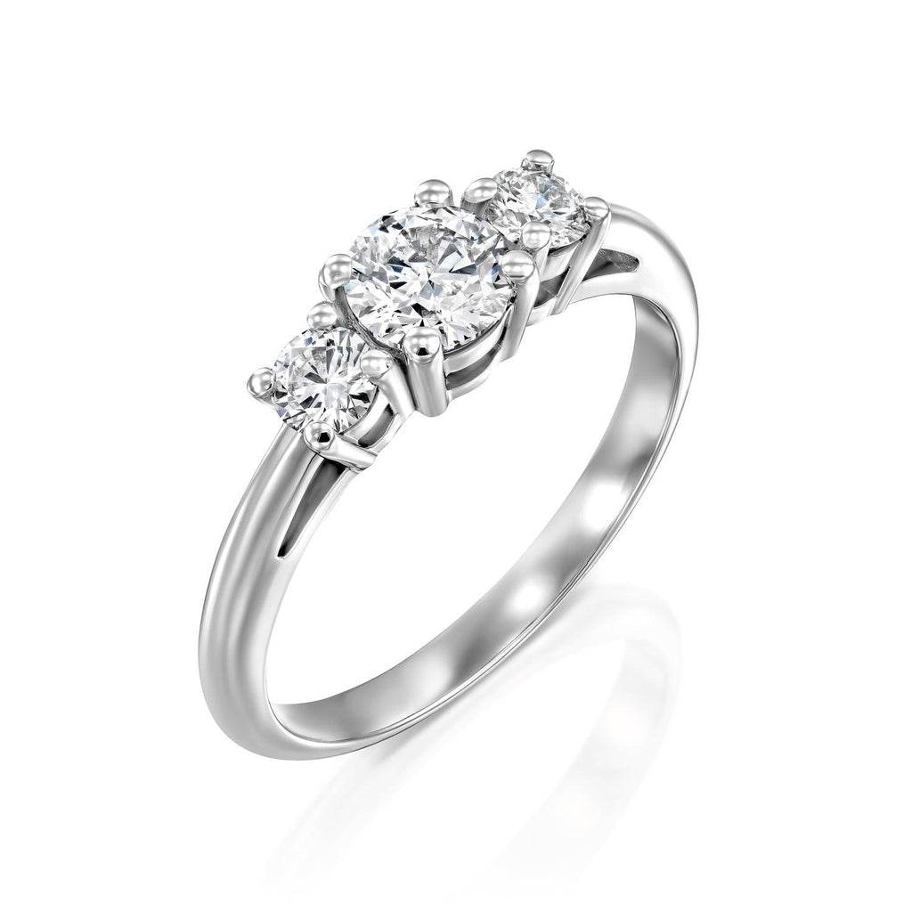 silver ring diamond טבעת כסף משובצת יהלום
