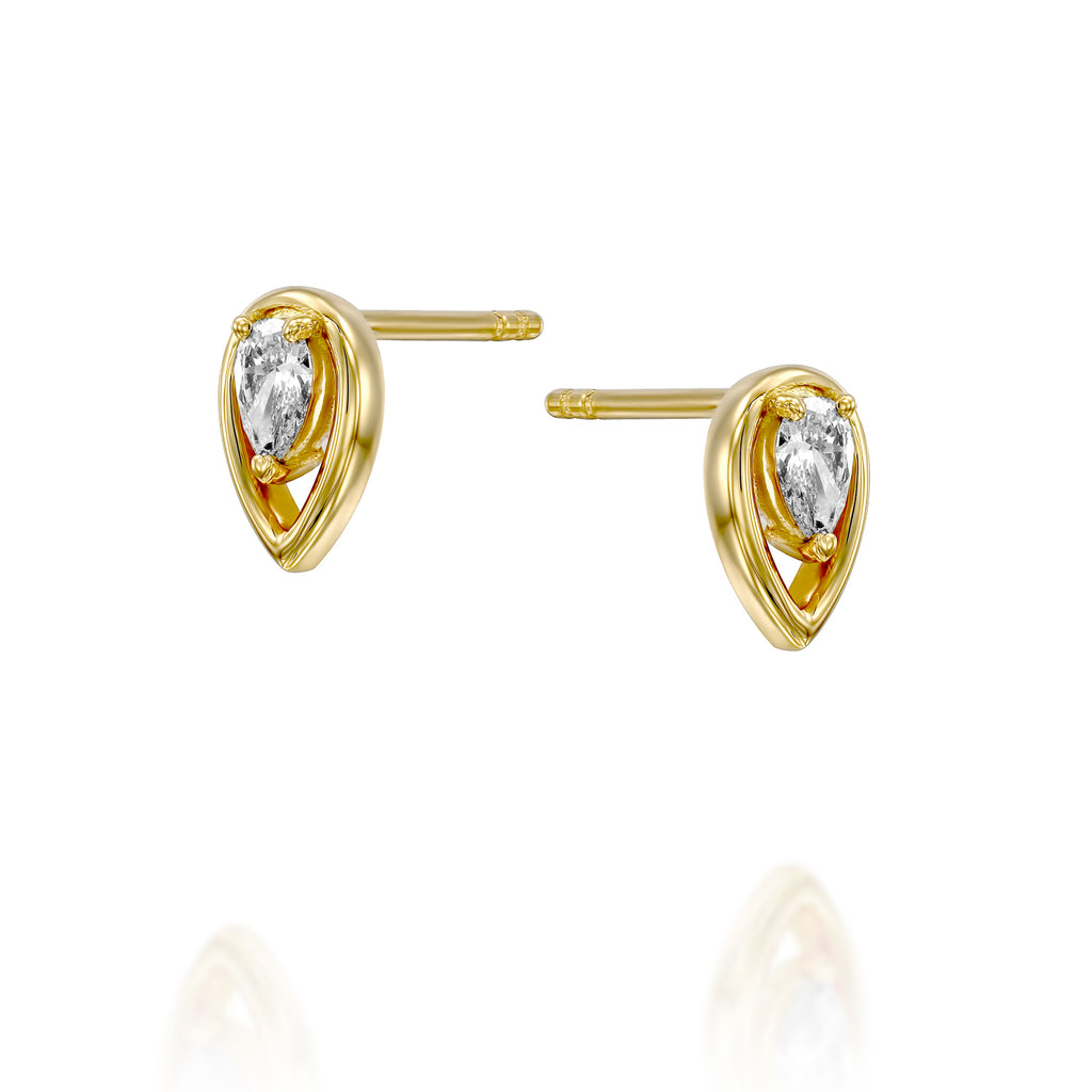 pear in pear earrings - levnaro - לבאנארו