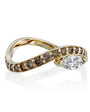 marquise on SAUVAGE eternity diamond ring טבעת איטרניטי משובצת עם יהלום מרקיזה