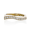 טבעת יהלום מעוקלת זהב מעוצבת stylish gold diamond ring curved