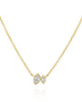 diamond necklace unique שרשרת זהב משובצת יהלום ייחודית מעוצבת