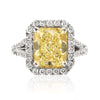 טבעת יהלום יוקרה צהוב מעוטר מפואר diamond precious ring yellow fancy design