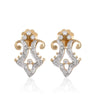 ויטאז עגילי יהלום מעוטרים זהב vintage diamond gold earings