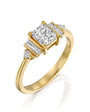 טבעת זהב משובצת יהלומים יוקרתית gold diamond ring luxary design