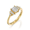 טבעת זהב משובצת יהלומים יוקרתית gold diamond ring luxary design