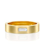 טבעת זהב מעוטרת יהלום בגט מפואר beuggete gold ring diamond luxary