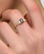 צל אמרלד טבעת יהלום יוקרתית  emerald shadow luxary diamond ring