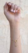 gold bracelet with pendent צמיד זהב יוקרתי עם תליון לבחירה