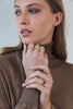 Chic - Three middle white ring - levnaro - לבאנארו