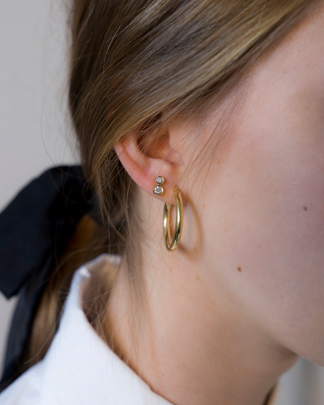 Double bubble earrings - levnaro - לבאנארו