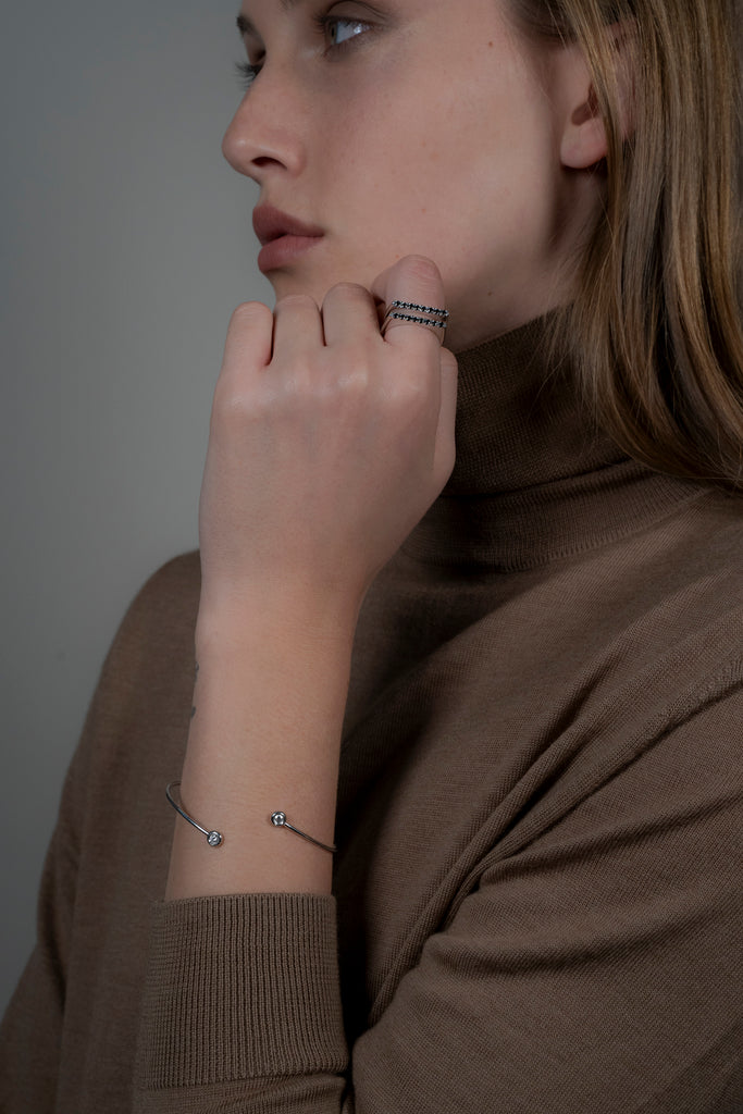 Linez - Heavy black ring - levnaro - לבאנארו
