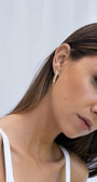 diamond gold earings uniqe עגיל זהב משובץ יהלום מעוצב
