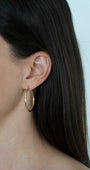 חישוק זהב עגיל מסוגנן גדול gold hoop ring stylish big