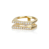 Linez - Heavy white ring - levnaro - לבאנארו