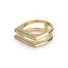Linez - Heavy white ring - levnaro - לבאנארו