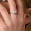 טבעת יהלום זהב יוקרתי מסוגנן round diamond ring luxary design